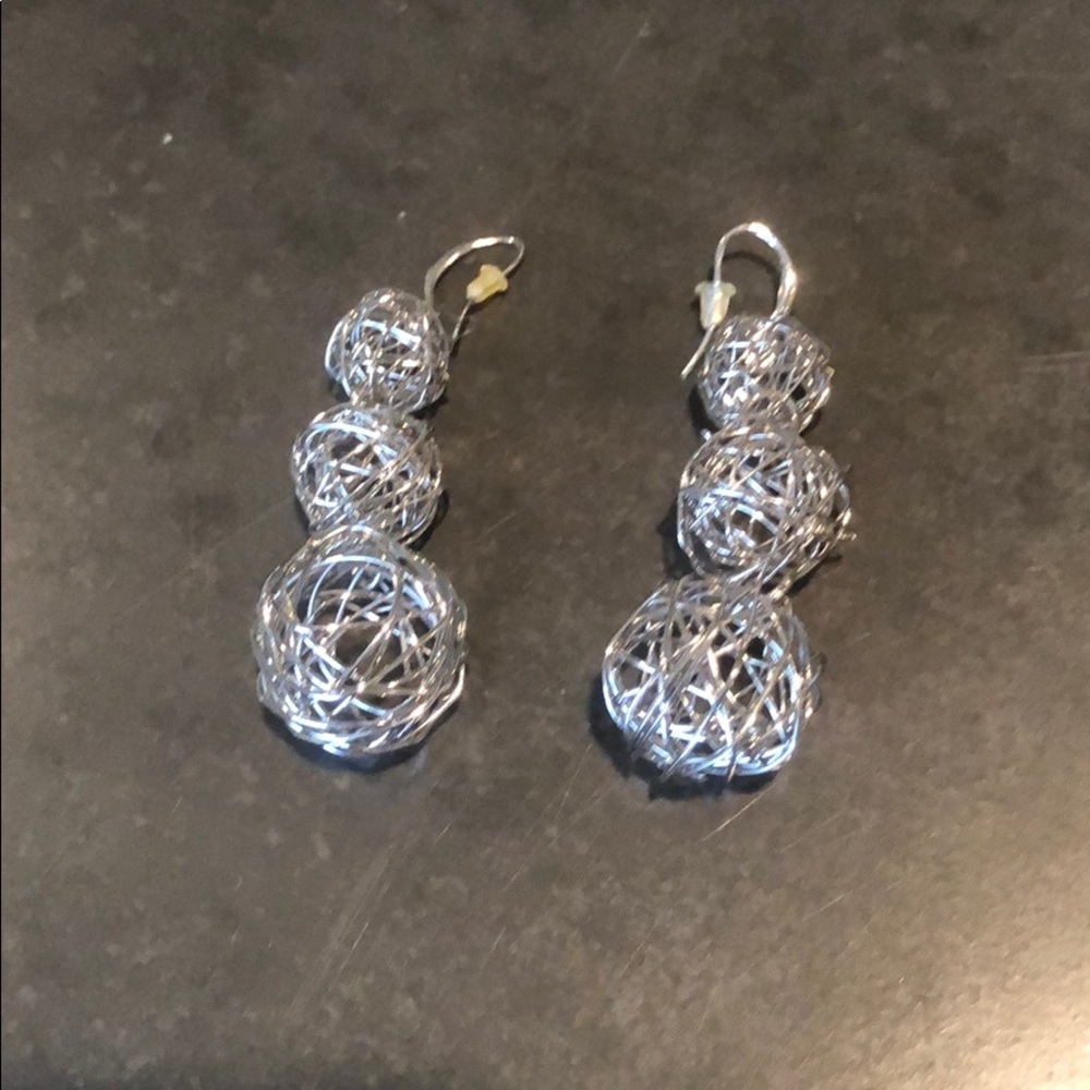 Wire woven earrings